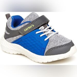 Carter’s Kids Unisex James Blue & Gray Velcro Athletic Sneakers. Toddler 6.